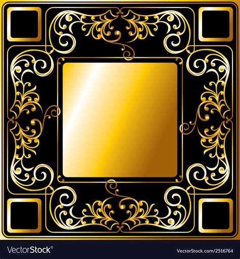 Gold Frame Ornament Royalty Free Vector Image Vectorstock