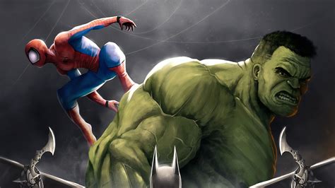 Hulk And Spiderman Wallpapers Top Free Hulk And Spiderman Backgrounds