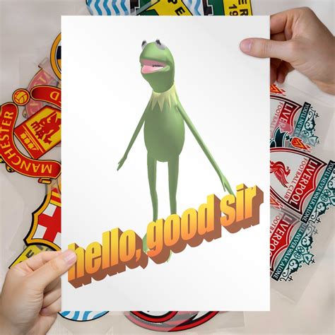 Dtf Digital Print Screen Printing Muppet Kermit The Frog T Pose Hello