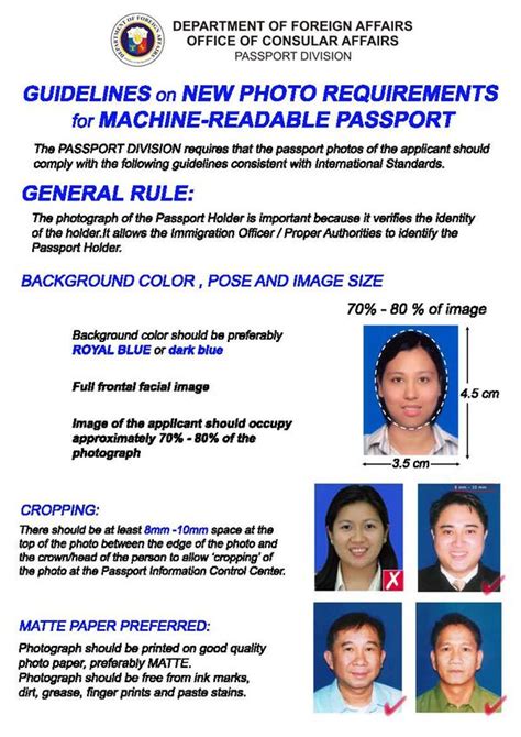 Passport guidelines on passport photo size state that a passport photo should be 35mm wide and 45mm tall. Philippines - Passport - Passeport - Philippins - STUDIO ...