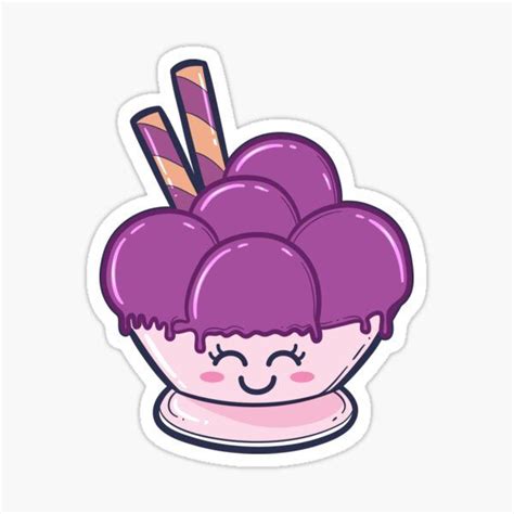 Filipino Ube Ice Cream Sticker By Akofilipino Ube Ice Cream Stickers