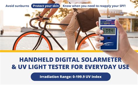 Solarmeter Model Uv Index Meter Handheld Digital Radiometer For