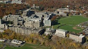 West Point Military Academy in Autumn, West Point, New York Aerial ...
