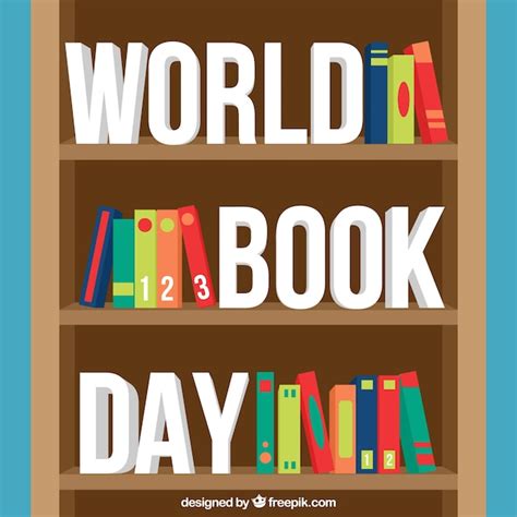 Bookcase Background For World Book Day Vector Free Download