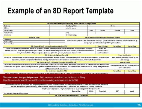 Establish a small group of people with the process/ product knowledge, allocated time, authority and skill in the required Pinmd.aminul Islam On 8D Report Template in 2020 | Problem ...