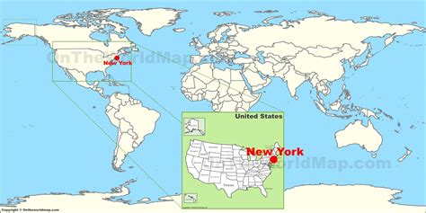New York City On World Map