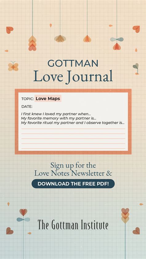 Gottman Love Notes The Gottman Institute Love Journal Gottman