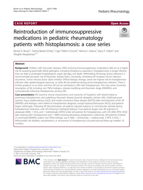 Pdf Reintroduction Of Immunosuppressive Medications In Pediatric