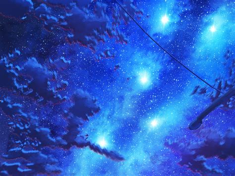 Wallpaper Anime Landscape Sky Clouds Night 2000x1501 Cjaa
