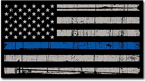Made In The Usa Itsaskin1 Thin Blue Line Police Distressed American