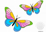 Farfalle colorate - TuttoDisegni.com