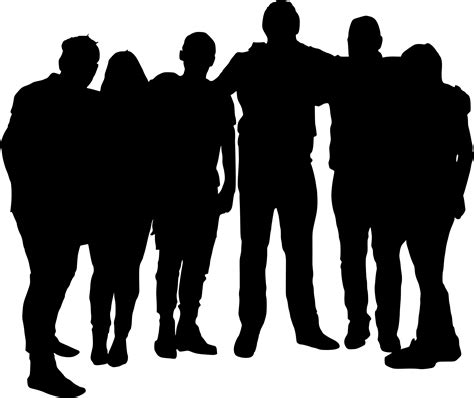 10 Group Photo Silhouette Png Transparent