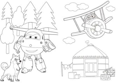 Jett Super Wings Coloring Page