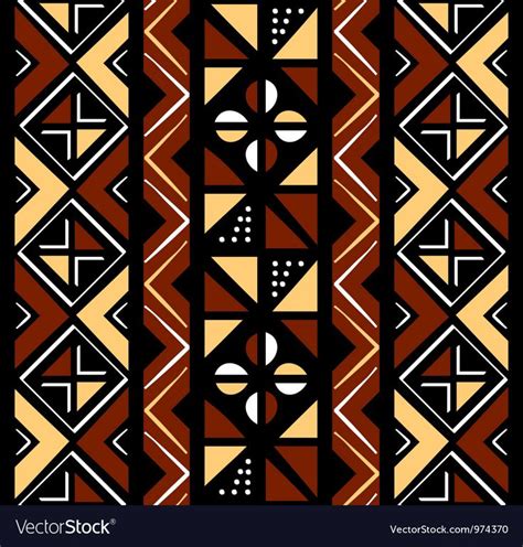 African Seamless Coffee Pattern In Rough Shapes Download A Free