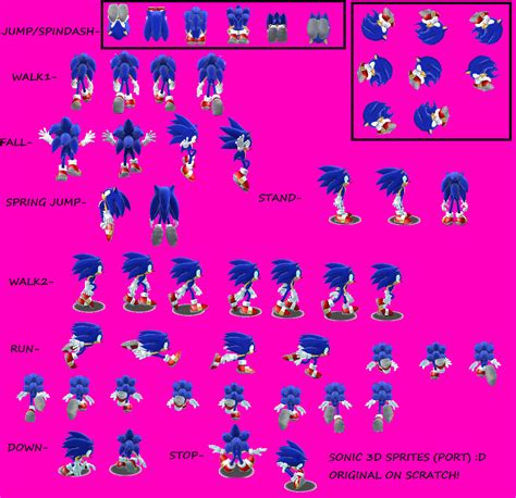 Sonic Sprites By Superdarkshadic On Deviantart Sprite