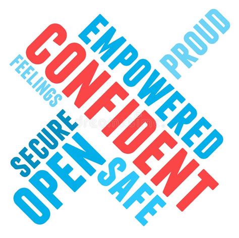 Confident Word Cloud Stock Vector Illustration Of Open 108484985