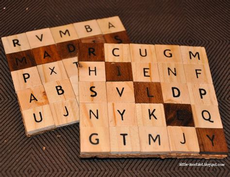 A Little About A Lot Personalized Scrabble Coasters