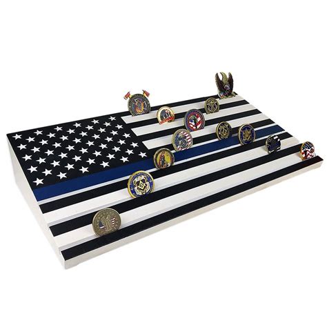 Buy Atsknsk American Challenge Coin Display Stand Thin Blue Line Coin