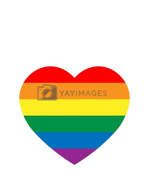 lgbt rainbow pride flag in a shape of heart lesbian gay bisexual and transgender stylish