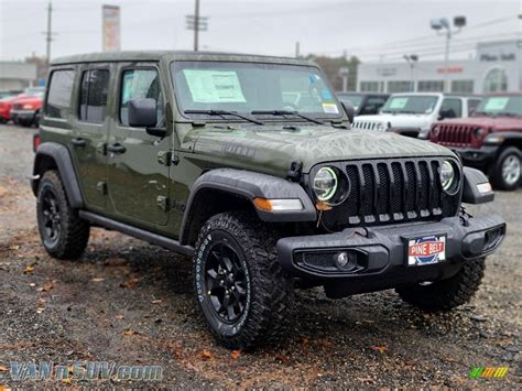 2021 Jeep Wrangler Unlimited Willys 4x4 In Sarge Green 528874