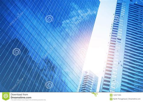 Modern Business Skyscrapers With High Buildings Architecture To The