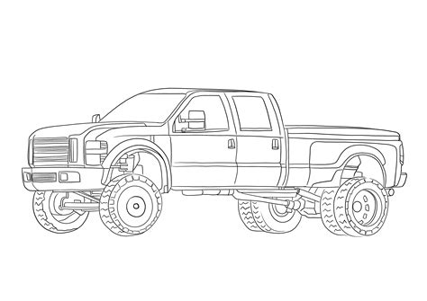Ford F Dually Lifted Coloring Page Free Printable Coloring Pages The Best Porn Website