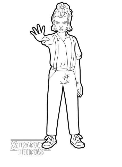 Stranger Things Eleven Coloring Page Download Print Or Color Online For Free
