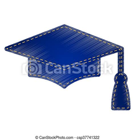 Mortar Board Or Graduation Cap Education Symbol Jeans Style Icon On