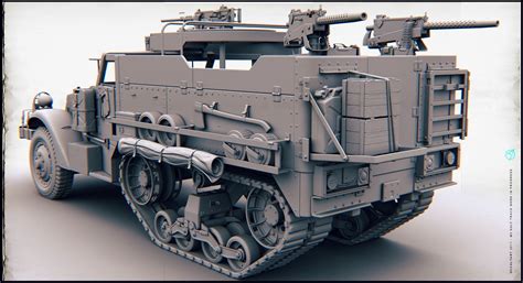 M3 Halftrack Occultart Tanks Military Armored Vehicles Model Tanks
