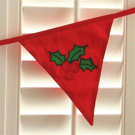 Red Christmas Bunting By The Cotton Bunting Company