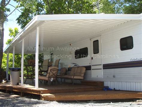 Aluminum Awnings Rv Campers Camper Awnings Camper Deck Ideas