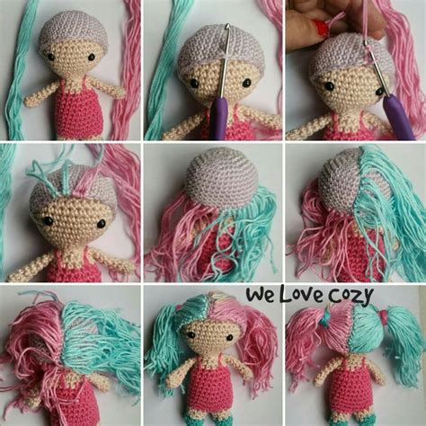 adding hair to your crochet doll crochet doll crochet dolls knitted dolls