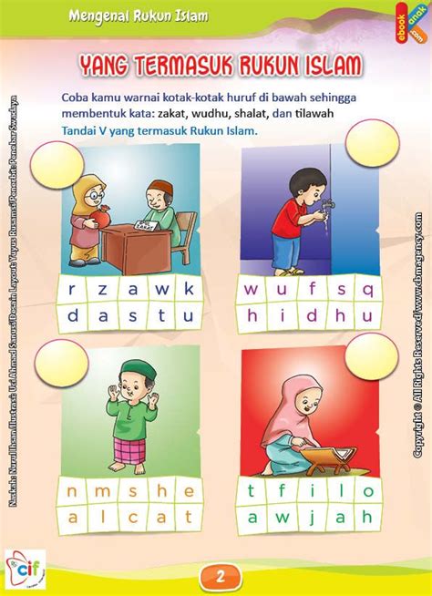 Mewarna Lembaran Kerja Rukun Iman Prasekolah