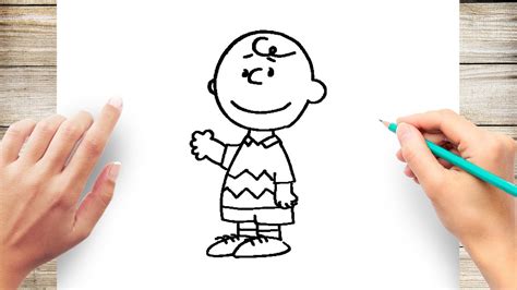 How To Draw Charlie Brown Step By Step For Kids Youtube