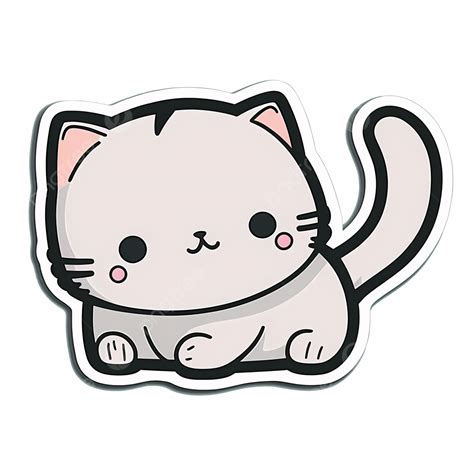 Cute Cat Sticker Cartoon Kitten Kitty Cat Clipart Cute Clipart
