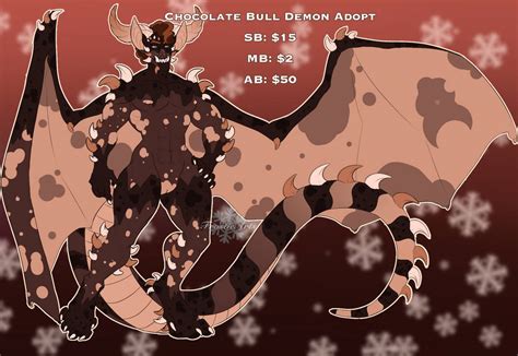 Closed Chocolate Bull Demon Adopt By Frostiearts On Deviantart