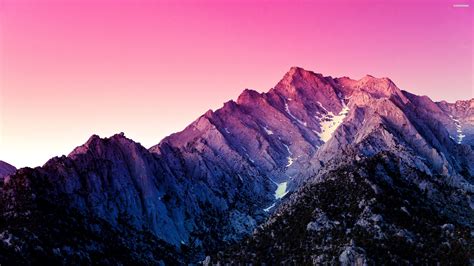 Pink Sky Above The Mountains Wallpaper 403 Wide Screen Wallpapers
