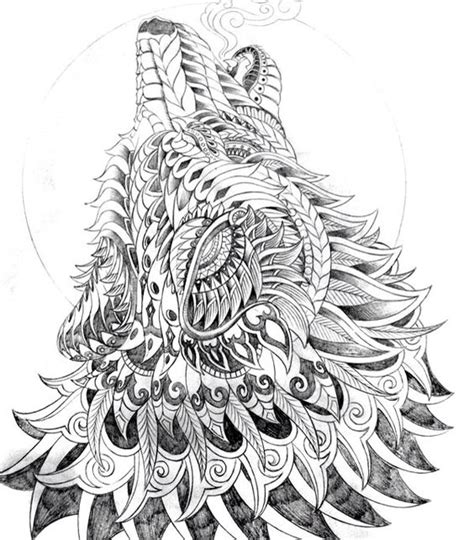 Wolves are beautiful and powerful creatures, the perfect subject for adults to color. Pin by don gilbreth on coloring | Animal coloring pages ...