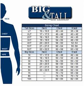Mens Big And Shirt Size Chart