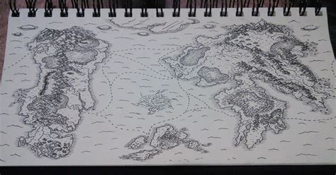 Hand Drawn Map Of My Dnd World Worldbuilding