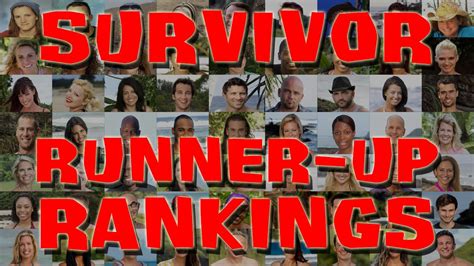 Survivor Runner Up Rankings Youtube