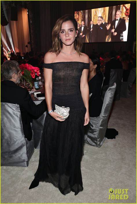 Emma Watson Makes Rare Appearance At Elton John S Oscars Party Photo Emma Watson