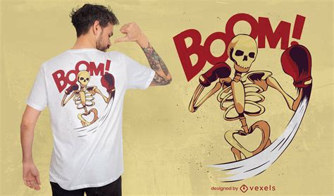 Skeleton With Boxing Gloves T Shirt Design Vector Download