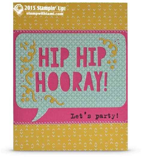 Card Hip Hip Hooray Party With Cake Stampin Up Demonstrator