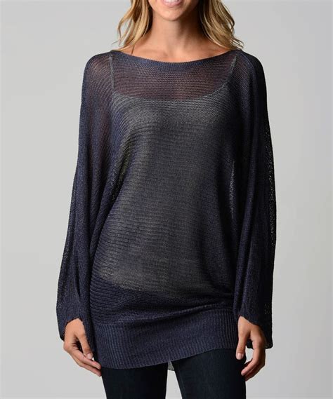Another Great Find On Zulily Sweater Barn Navy Sheer Dolman Sweater