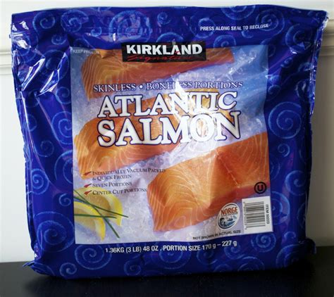 I buy the kirkland grain free salmon cat food bc i have one the costco dog food in the post is 1 of 2 brands that he can eat. KS Atlantic Salmon (frozen) Individually wrapped 3lbs ...