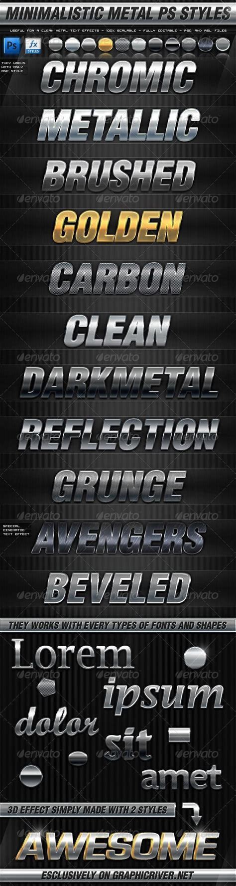 Classic Metal Ps Styles Premium Photoshop Text Effects Photoshop