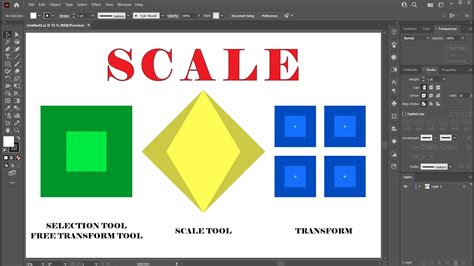 How To Scale Objects In Adobe Illustrator Youtube
