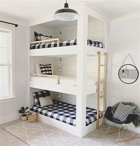 40 Cute Triple Bunk Bed Design Ideas For Kids Rooms To Have Bunk Beds