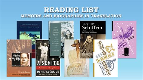 Reading List Memoirs And Biographies In Translation Columbia